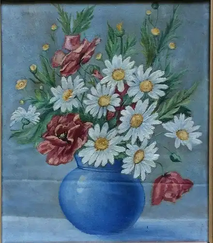 Kleines Blumenstillleben Öl auf Leinwand, gerahmt, nicht signiert, ca. 1930