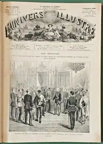 L'UNIVERS ILLUSTRE 1878 Band 1 - Januar bis Juni 1878, gebundene Zeitschrift