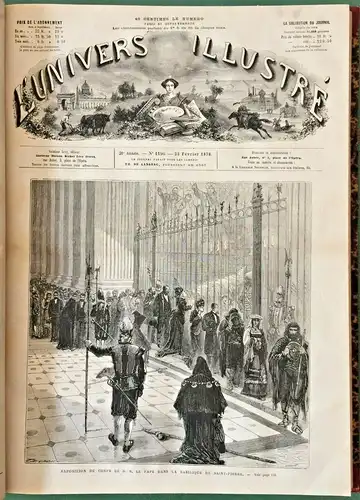 L'UNIVERS ILLUSTRE 1878 Band 1 - Januar bis Juni 1878, gebundene Zeitschrift