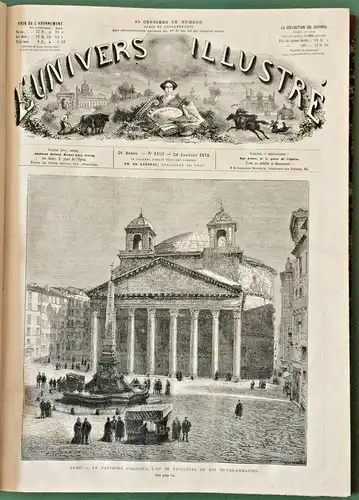 L'UNIVERS ILLUSTRE 1878 Band 1 - Januar bis Juni 1878, gebundene Zeitschrift