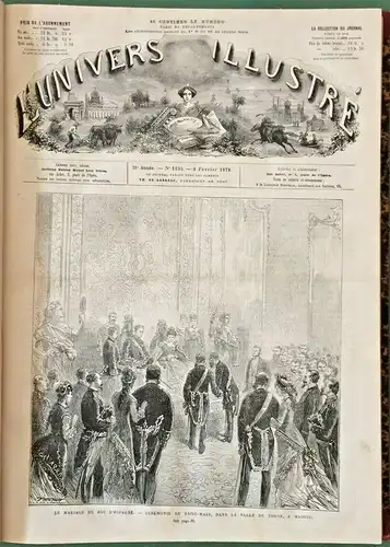 L'UNIVERS ILLUSTRE 1878 Band 1 - Januar bis Juni 1878, gebundene Zeitschrift