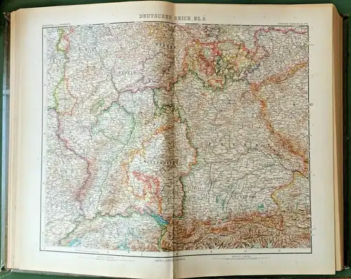 STIELERS HAND-ATLAS -100 Karten in Kupferstichen mit 162 Nebenkarten