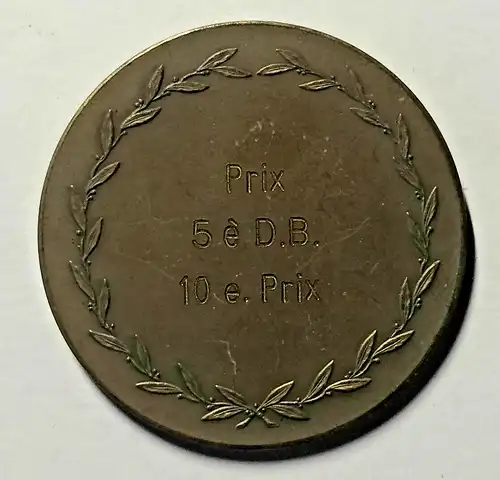 Runde Bronzeplakette mit Pferdekopf