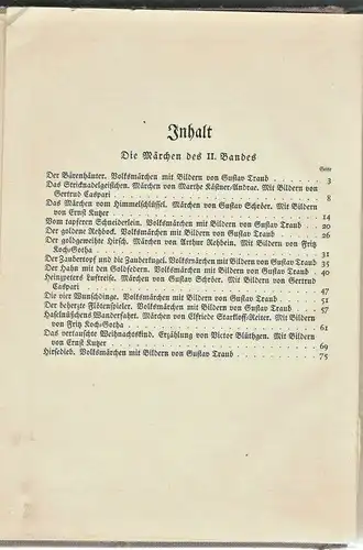 ALTE und NEUE MÄRCHEN Band II – Eine Sammlung der schönsten deutschen Märchen