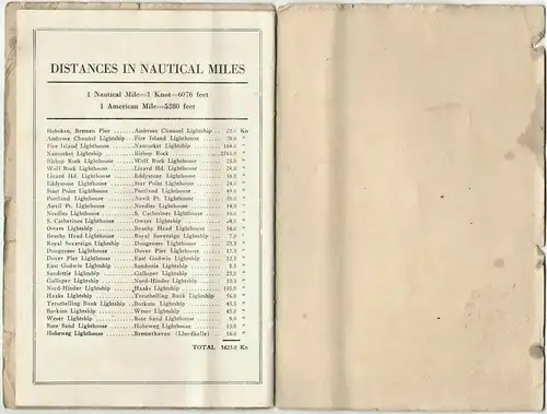 S.S. Columbus – Passagierliste einer Überfahrt v. New York nach Bremen 1.11.1928