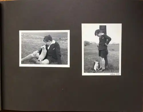 Stark beschädigtes Photoalbum mit 91 Photos 1930er Jahre, wohl Deutschland