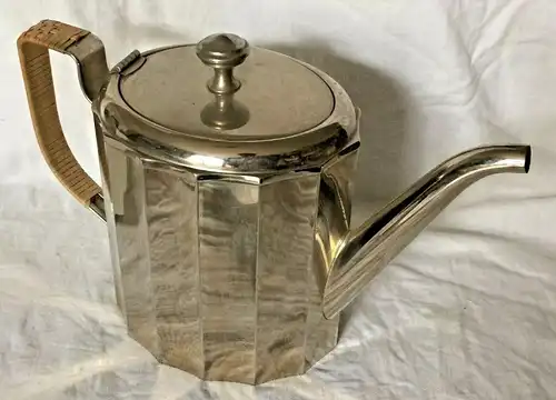 Dreiteiliges Kaffee-Service aus Metall von WMF, wohl 1920er Jahre