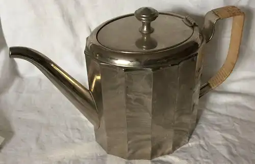 Dreiteiliges Kaffee-Service aus Metall von WMF, wohl 1920er Jahre