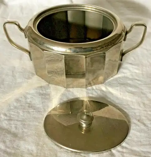 Dreiteiliges Kaffee-Service aus Metall von WMF, wohl 1920er Jahre