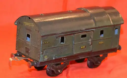 Blechspielzeug Spur 0,Gepäckwagen,GFN Fleischmann,401,blaugrün