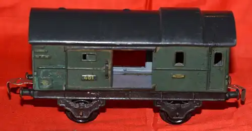 Blechspielzeug Spur 0,Gepäckwagen,GFN Fleischmann,401,blaugrün