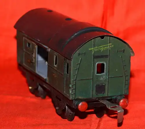 Blechspielzeug Spur 0,Gepäckwagen,GFN Fleischmann,401,blaugrün