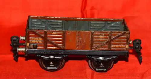 Märklin Spur 0 Güterwagen, Hochbordwagen,ca.1930