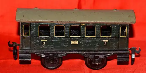  Blecheisenbahn Spur 0 -Personenwagen 2041 , wohl um 1930