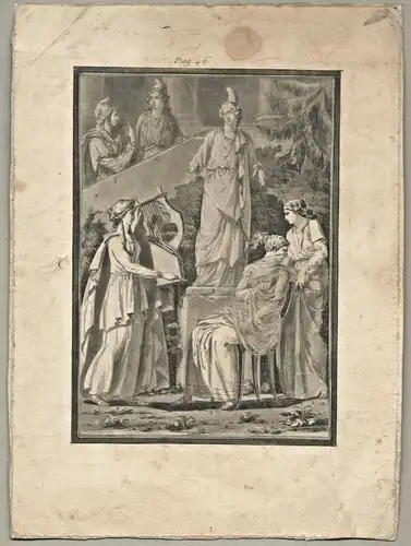 Allegorische Darstellung - Original-Radierung unbekannter Herkunft, ca. 1850
