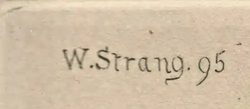 William Strang: Selbstportrait - Original- Radierung im Passepartout