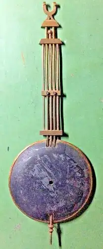 Perpendikel aus Kupfer für Regulator, ca. 1900, 32 cm hoch