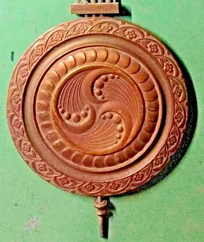 Perpendikel aus Kupfer für Regulator, ca. 1900, 32 cm hoch