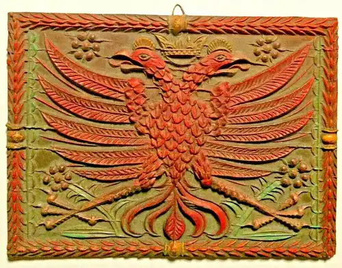 Zwei kleine Reliefs „Doppeladler“, Herkunft, Alter, Material unbekannt