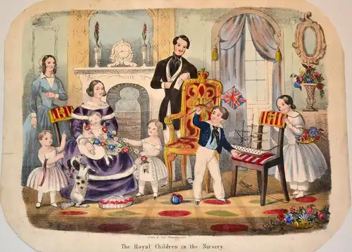 Lithografie,The royal children in the nursery, Dean& Son Threadneedle,ca. 1850