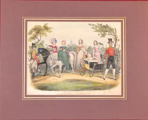 The royal children in the home park,handkolorierte Lithografie,Dean & Co. 1844
