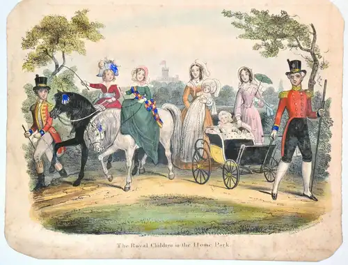 The royal children in the home park,handkolorierte Lithografie,Dean & Co. 1844