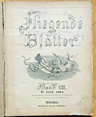 "Fliegende Blätter" Band CII Nr. 2601-2604, mäßiger Zustand