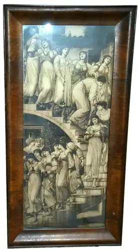 GOLDEN STAIRS Print From Painting By Sir Edward Coley Burne-Jones, Framed