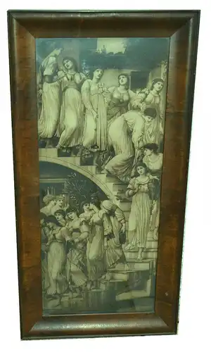 GOLDEN STAIRS Print From Painting By Sir Edward Coley Burne-Jones, Framed