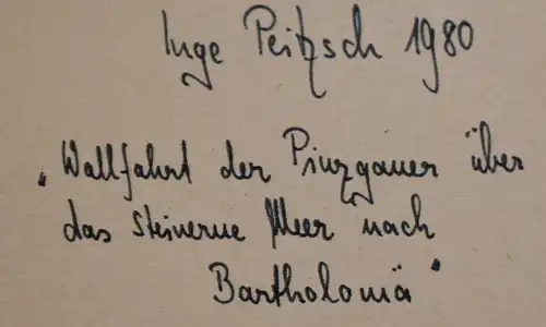 Hinterglasbild,Wallfahrt nach Bartholomä,sign.: Inge Peitzsch,1980,gerahmt