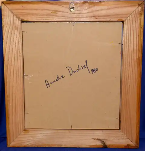 Hinterglasbild, Amelie Dachsel,1980,Mädchen mit Spitzenhaube,sign.,gerahmt
