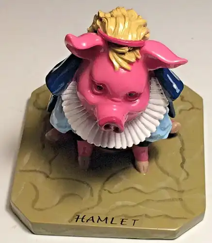 Deko-Figur Schwein „Hamlet“ auf Sockel