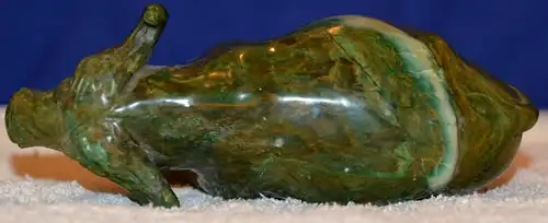 Wasserbüffel,Steinfigur,dunkelgrüner Stein,wohl Asien,Mitte 20. Jhdt.