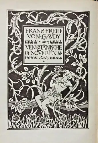 Franz Freiherr von Gaudy: VENEZIANISCHE NOVELLEN – wunderschönes Jugendstil-Buch