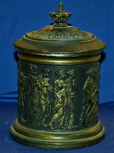 Tabaksdose,Keramik ,Bunzlau,1820. ( aus Sammlung Lanna ) Götter im Olymp