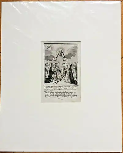 Kupferstich mit Motiv aus der Bibel, Ende 17., Anfang 18. Jahrhundert