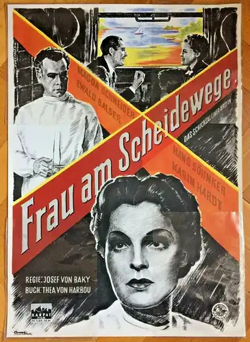 Original-Filmplakat „Frau am Scheidewege“ mit Magda Schneider Ewald Balser