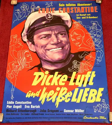Filmplakat,Eddie Konstantin,Dicke Luft und heisse Liebe