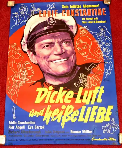 Filmplakat,Eddie Konstantin,Dicke Luft und heisse Liebe