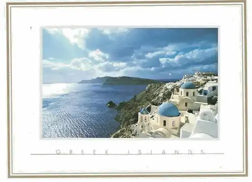 5 kleine Ansichten Griechische Inseln Drucke gerahmt 16,5 x 12 cm
