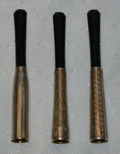 3 Zigarettenspitzen,835er Silber,ca 1920, ,L.= 7,5 cm