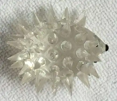 Kleiner Igel aus geschliffenem Kristallglas, Marke Swarovsky