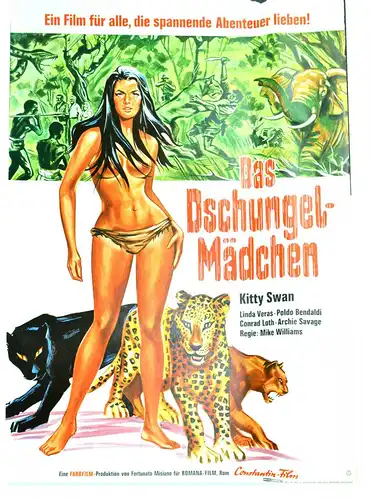 Filmplakat,Das Dschungelmädchen,1967(Gungala la vergine della giungla)Constantin