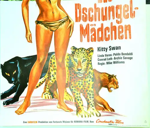 Filmplakat,Das Dschungelmädchen,1967(Gungala la vergine della giungla)Constantin