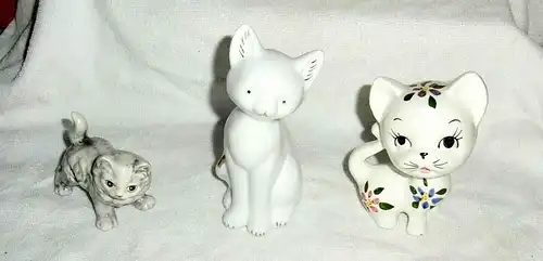 6 kleine Deko-Katzenfiguren ohne Marke