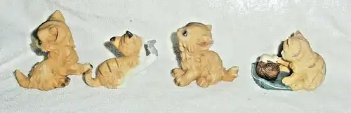 8 kleine Deko-Katzenfiguren ohne Marke