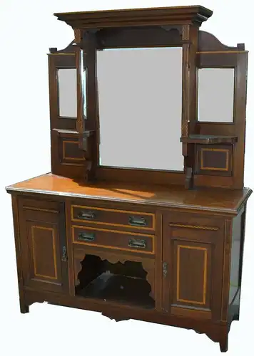 Möbel,Antiquität,Sideboard,Großbritannien,Mahagoni,Spiegel,2. Hälfte 19. Jhdt