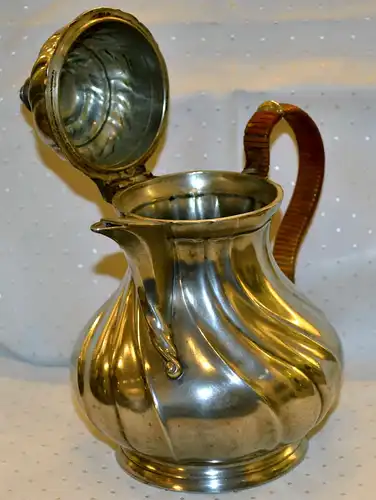 Zinnkanne,Kaffee/Tee, Kurtz u.Co. Stuttgart,ca 1850