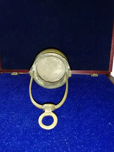 Messingmörser mit Henkel für medizinische Zwecke ohne Stößel, ca 5/9 x 3 cm