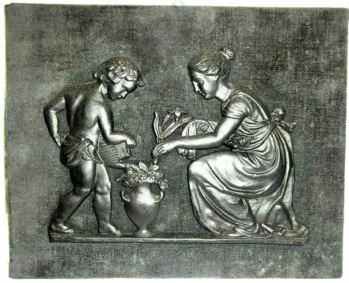 Relief -Eien, Allegorische Darstellung, ca. 1850, auf Holzplatte